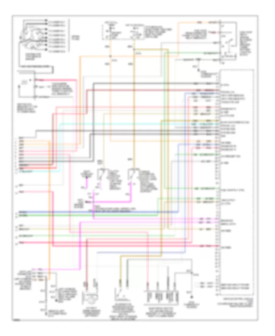 5.7L (VIN R), Электросхема системы управления двигателя коммерческое шасси (4 из 4) для GMC Forward Control P1997 3500