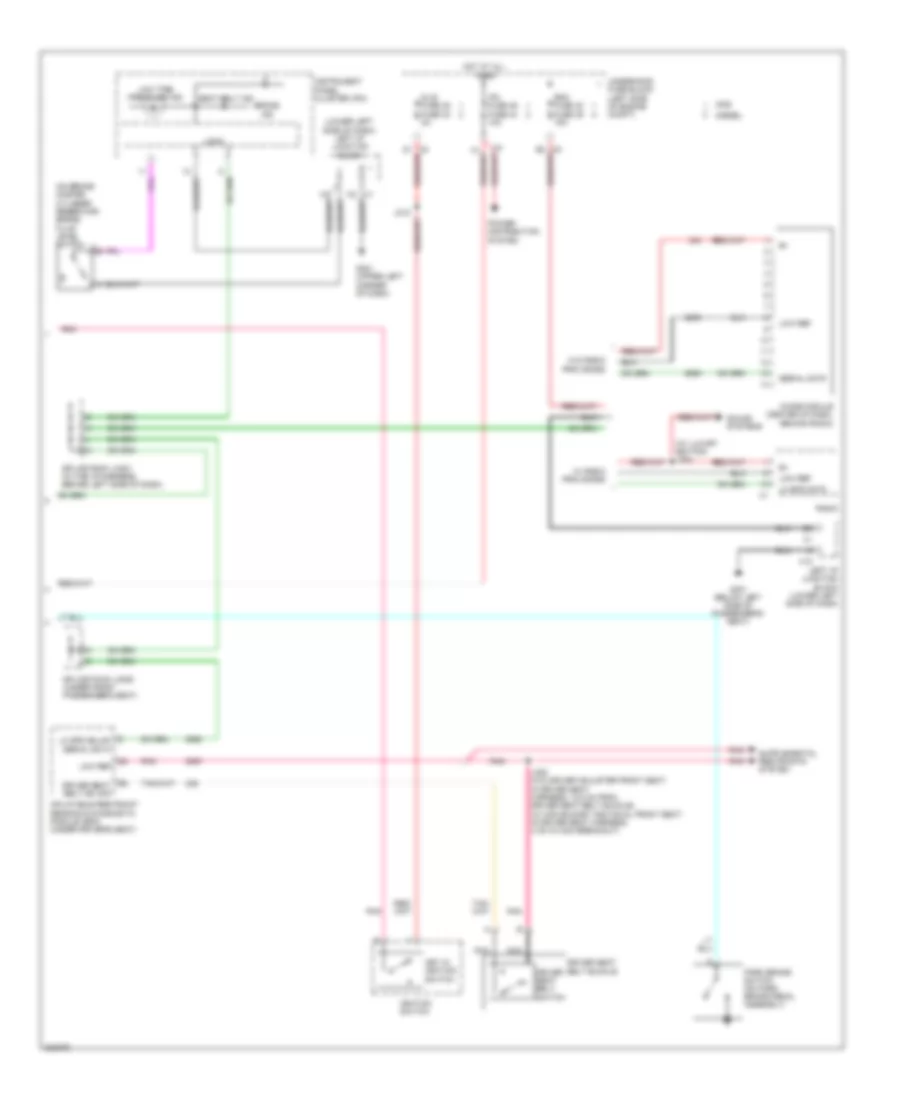Электросхема предупреждающей системы, без AN3DL3 (2 из 2) для GMC Sierra 3500 HD 2009