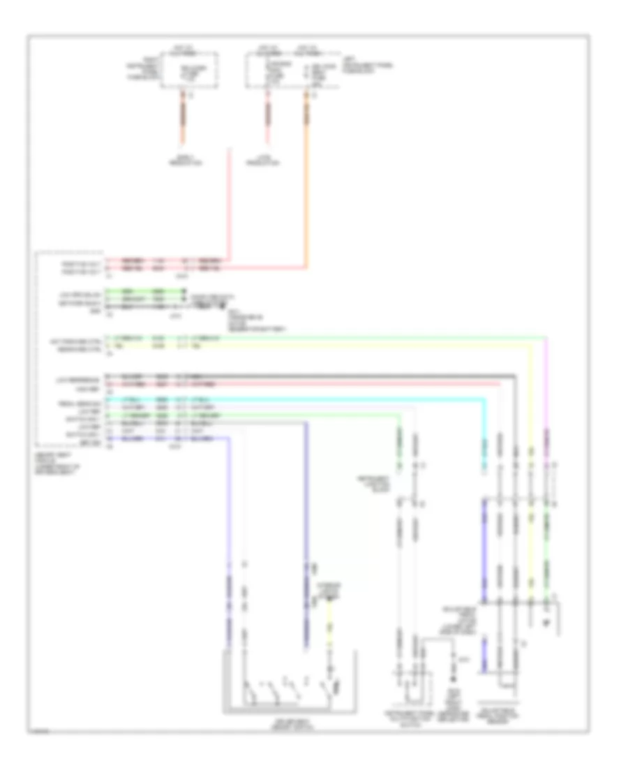 Электросхема регулировки положения педалей для GMC Sierra 2014 1500