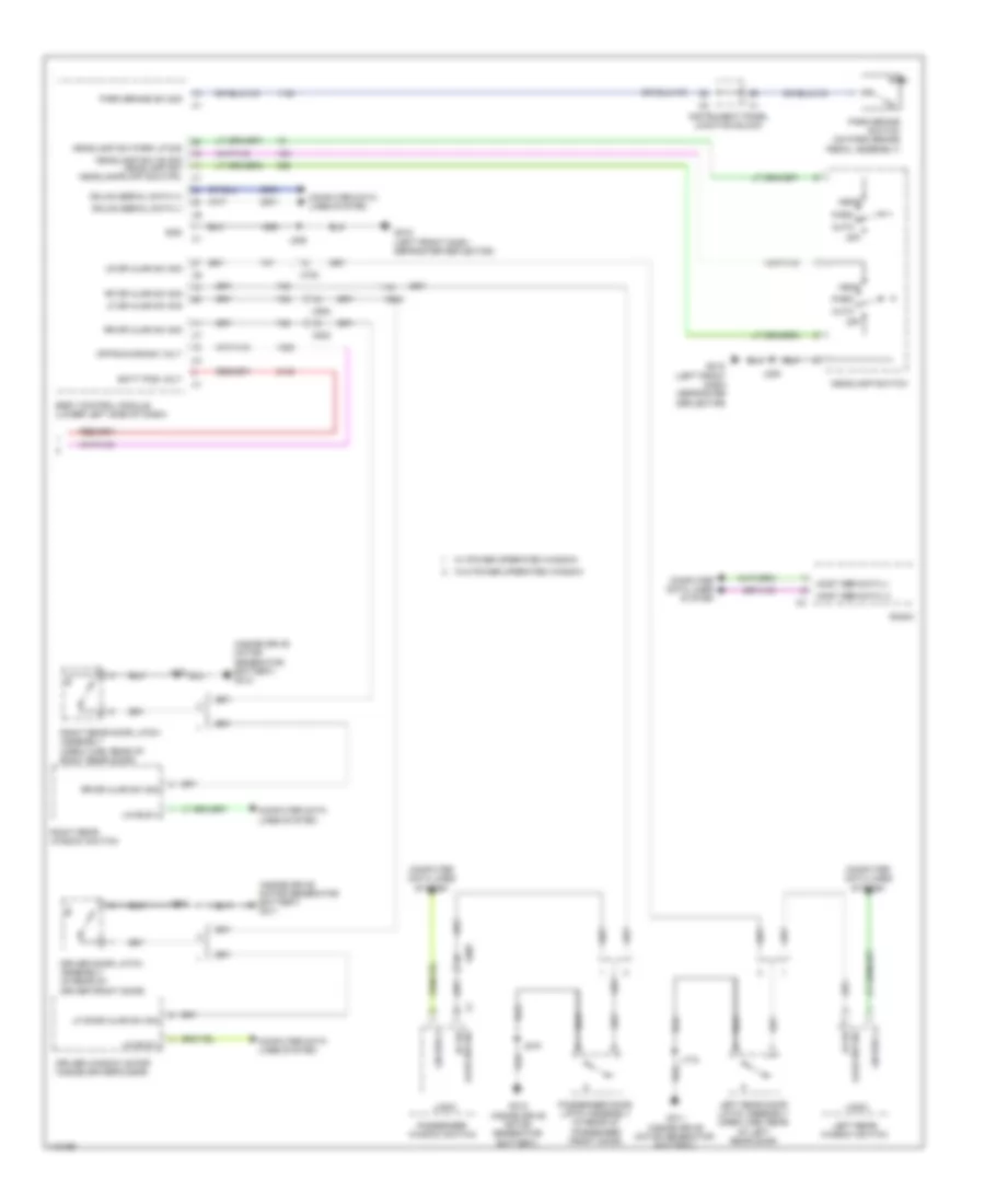 Электросхема предупреждающей системы (2 из 2) для GMC Sierra 2014 1500