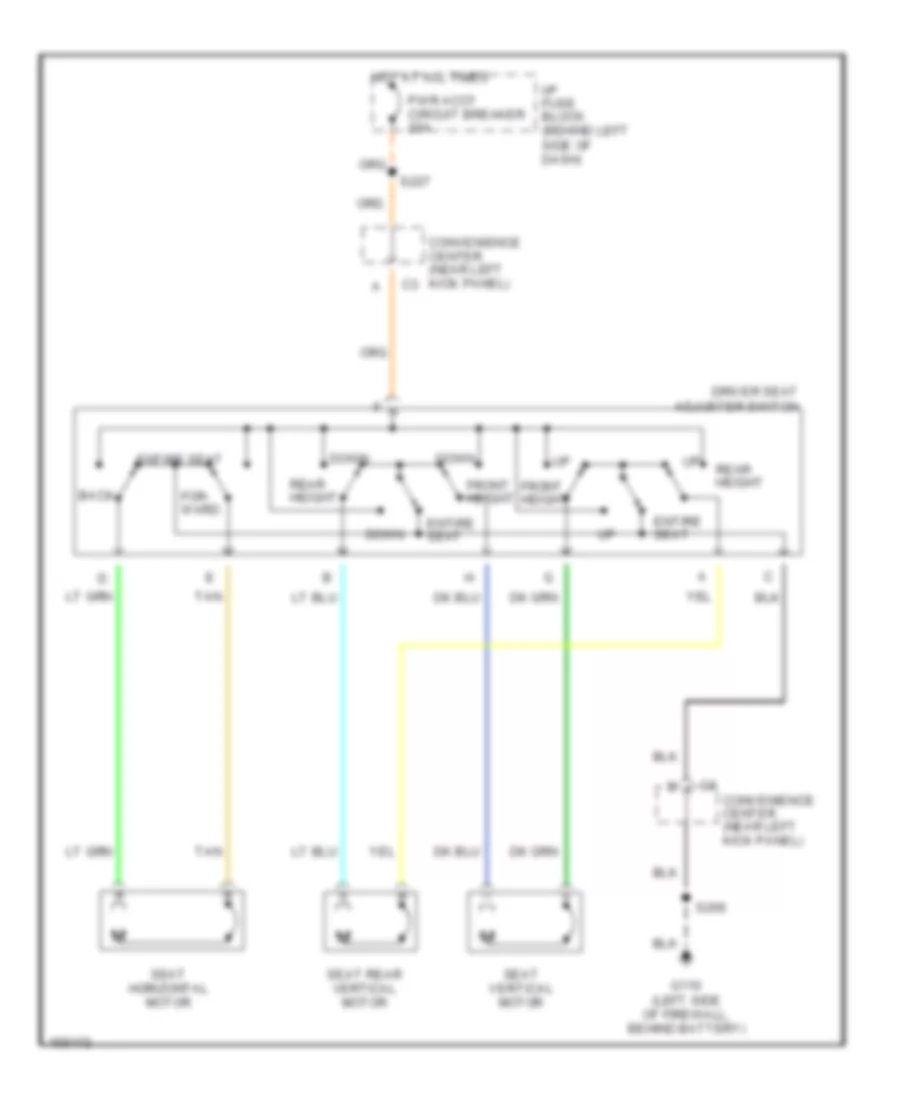 Электросхема привода сидений с 6 путями для GMC Safari 2002