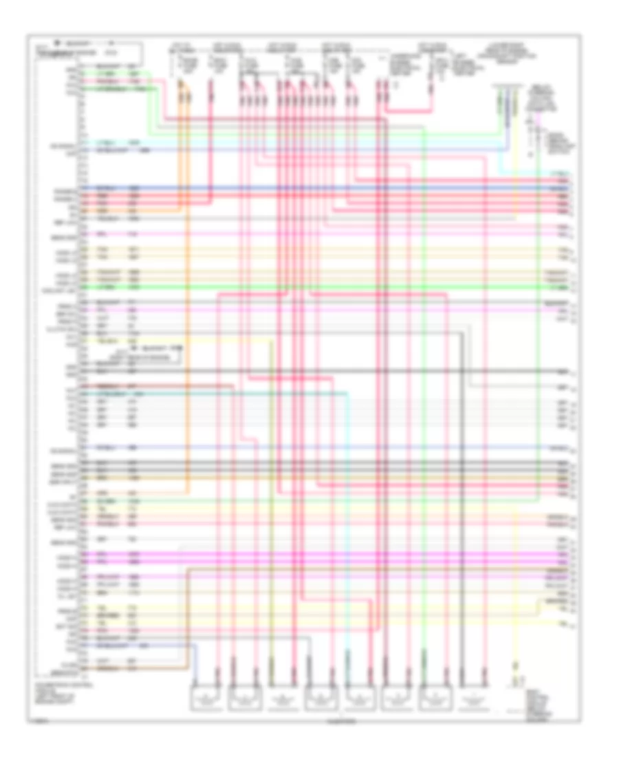5.3L ВИН Т, Электросхема системы управления двигателя (1 из 4) для GMC Sierra 2500 1999