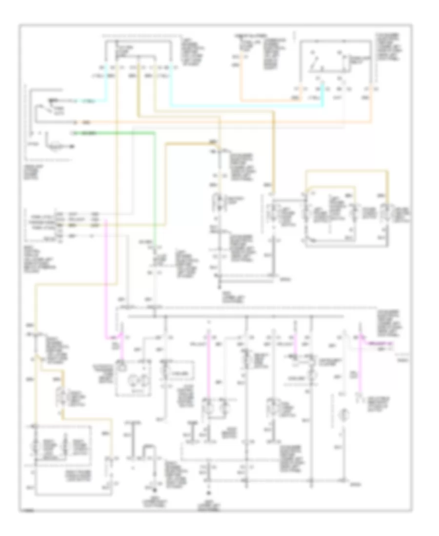 Электросхема подсветки приборов для GMC Sierra 2500 1999