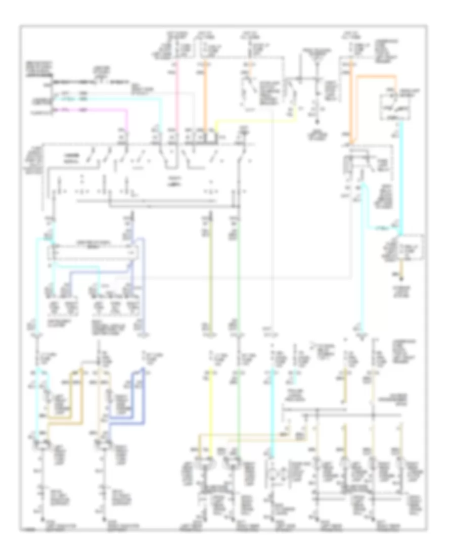Электросхема внешнего освещения для GMC Sonoma 1999