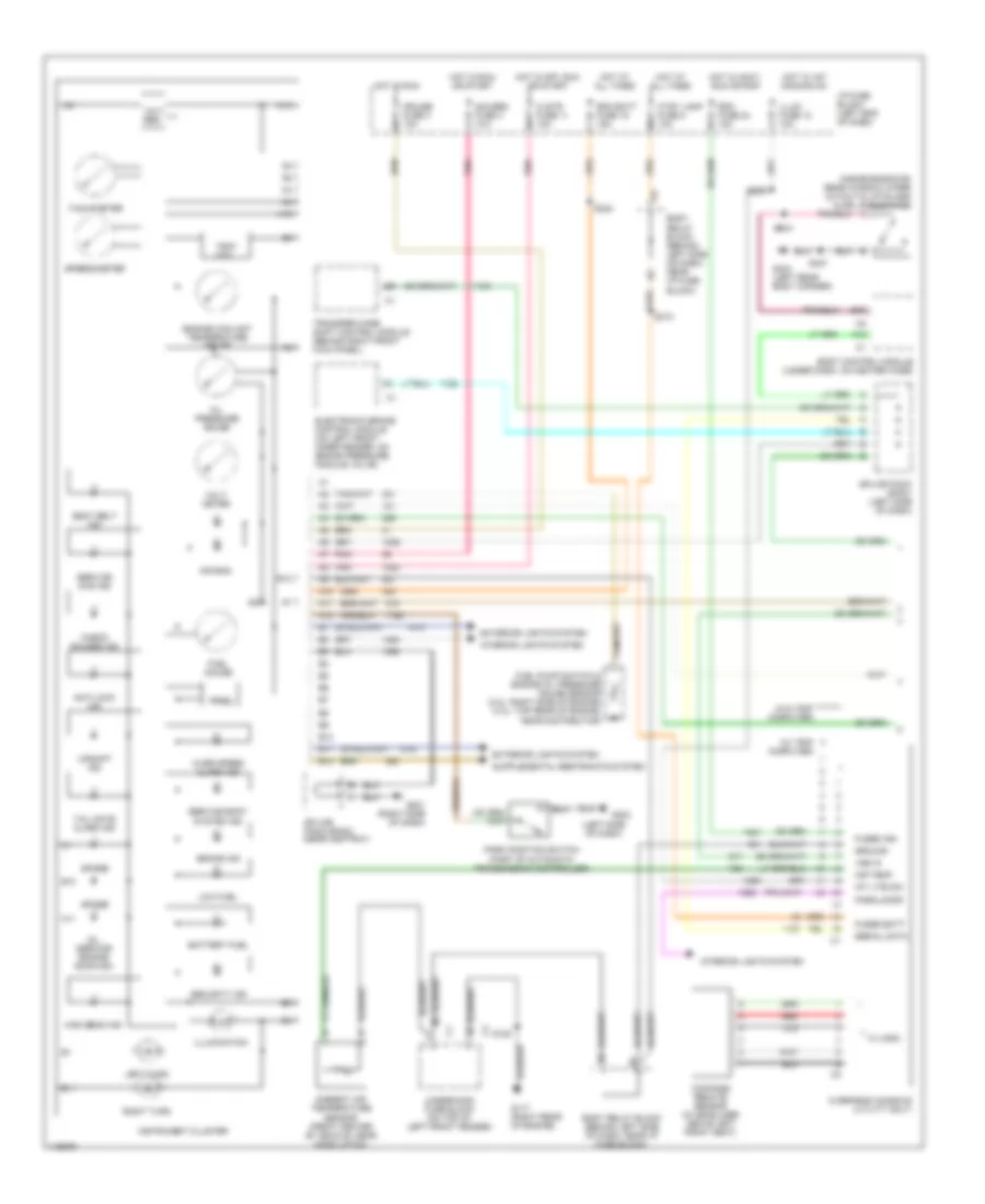 Электросхема панели приборов (1 из 2) для GMC Sonoma 1999