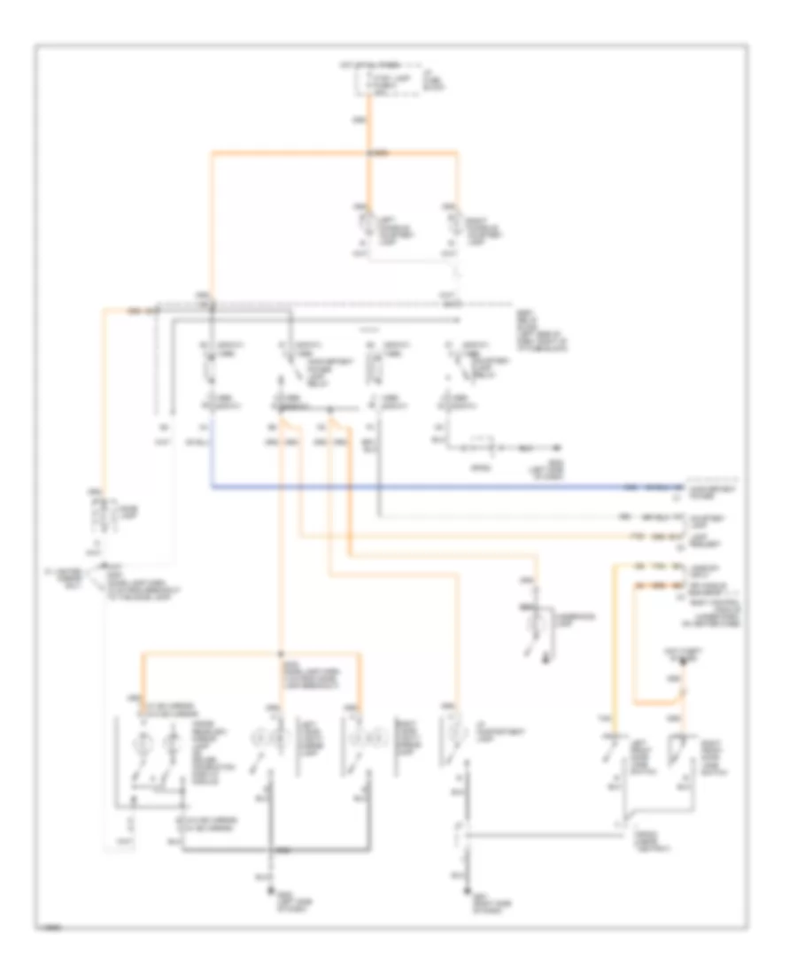 Электросхема подсветки для GMC Sonoma 1999