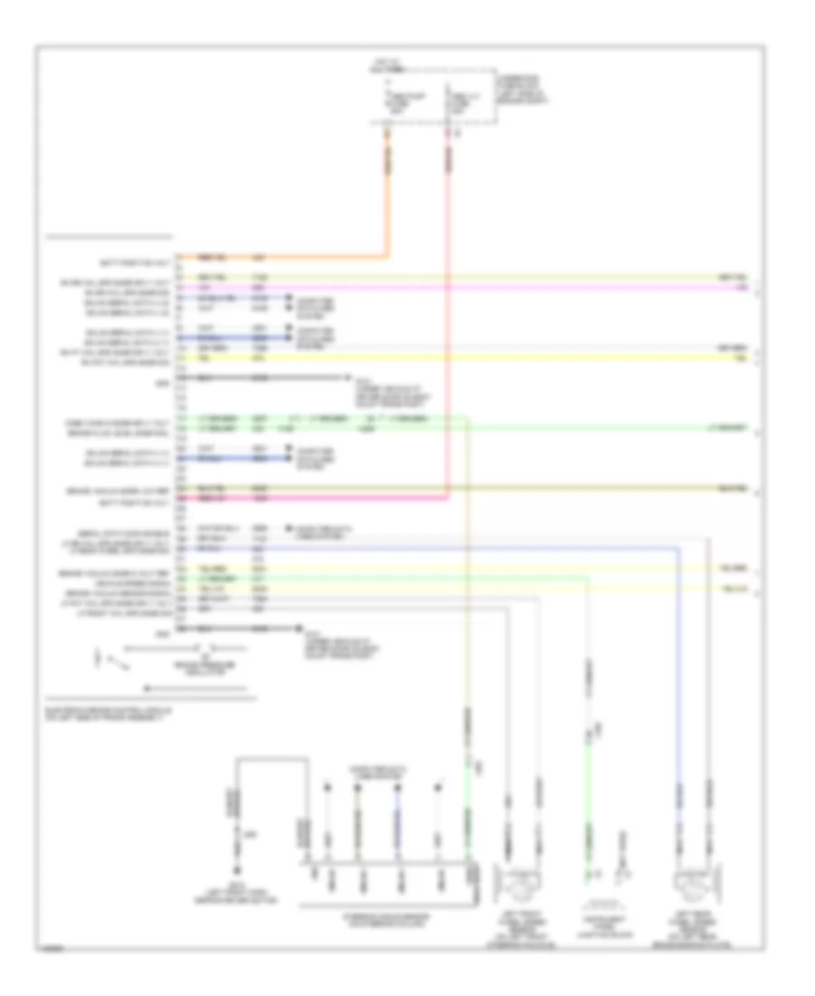 Электросхема антиблокировочной тормозной системы АБС (ABS) (1 из 2) для GMC Sierra SLT 2014 1500