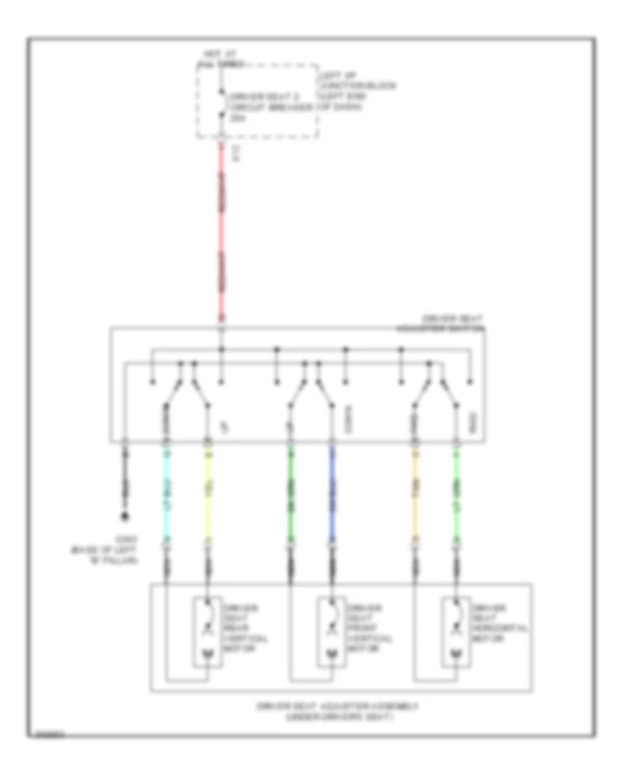 Электросхема привода водительского сиденья для GMC Yukon XL C2009 1500
