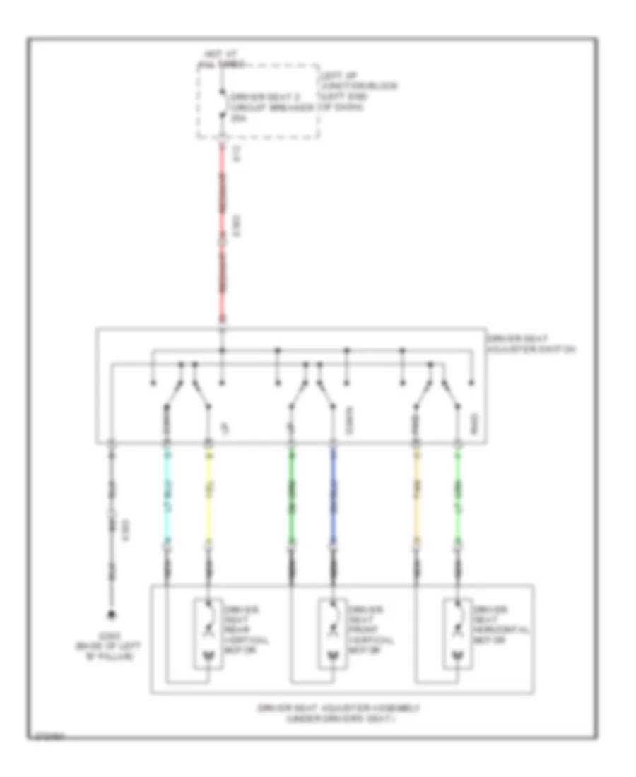 Электросхема привода водительского сиденья для GMC Yukon XL K2012 2500