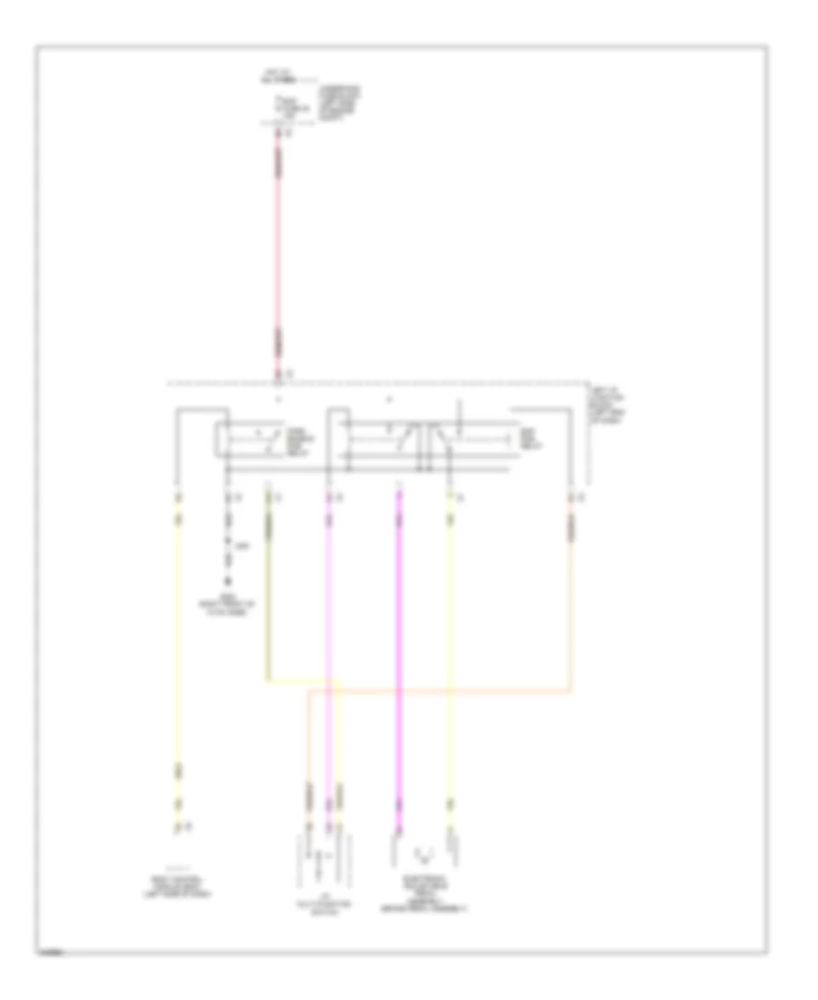 Электросхема регулировки положения педалей для GMC Yukon XL C2009 2500