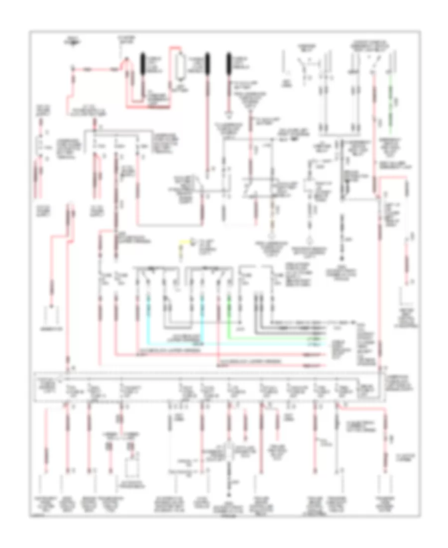 6.0L ВИН Г, Электросхема блока предохранителей и реле (1 из 7) для GMC Sierra HD Denali 2014 3500