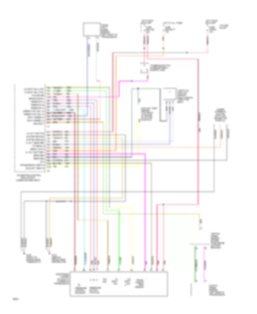 7.4L (VIN N), Электросхема коробки передач АКПП, 4L80-E для GMC Vandura Special G3500 1993
