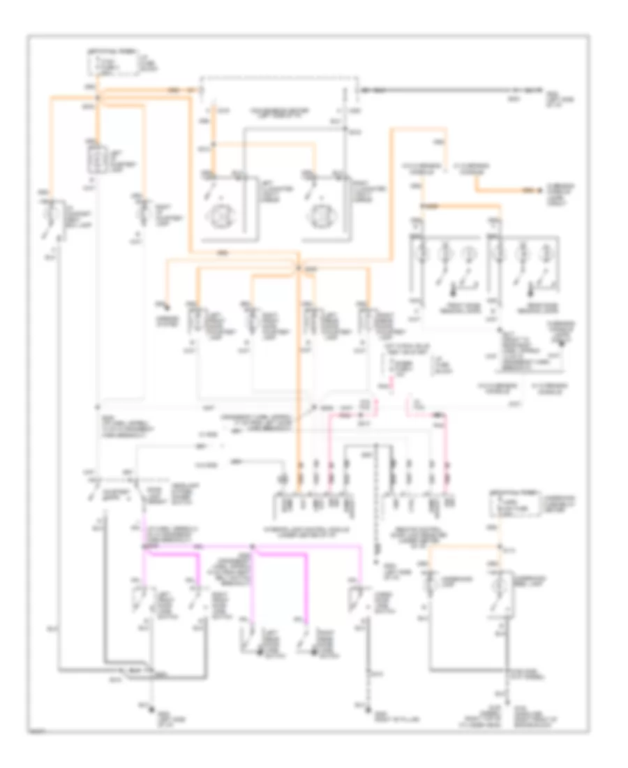 Электросхема подсветки, С Вспомогательное Освещение для GMC Suburban K1997 2500