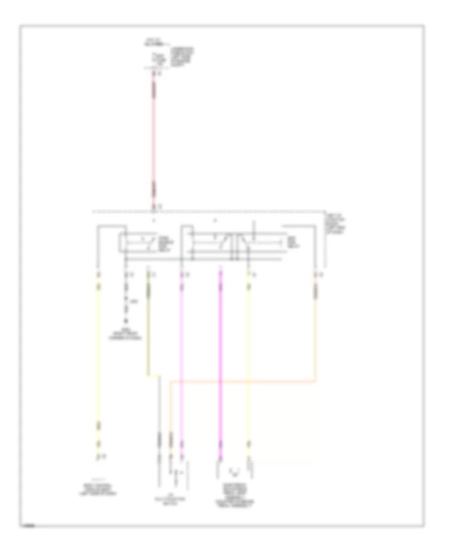 Электросхема регулировки положения педалей для GMC Yukon SLE 2014