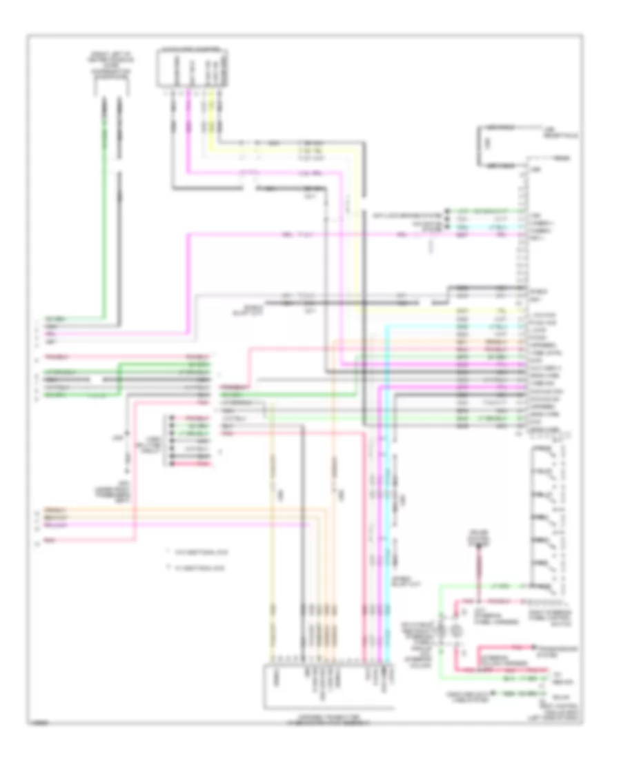 Navigation Wiring Diagram, withY91 & UQA, без UYS (4 из 4) для GMC Yukon XL SLE 2014 1500