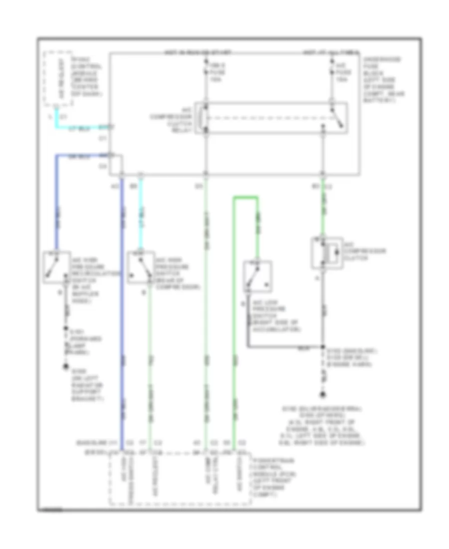 Электросхема компрессора для GMC Yukon 2002