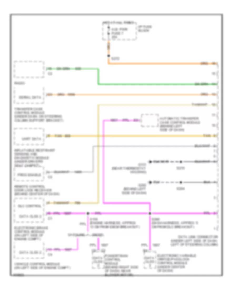 Электросхема компьютерной линии передачи данных CAN для GMC CHD 1998 3500