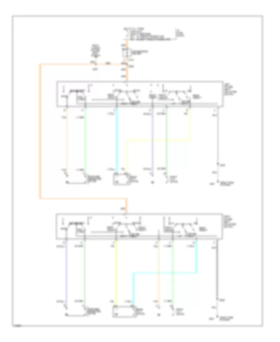 Электросхема привода сидений с 6 путями для GMC CHD 1998 3500