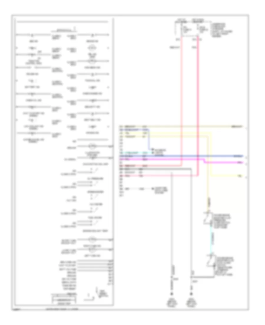 Электросхема панели приборов (1 из 2) для GMC Savana H1500 2006