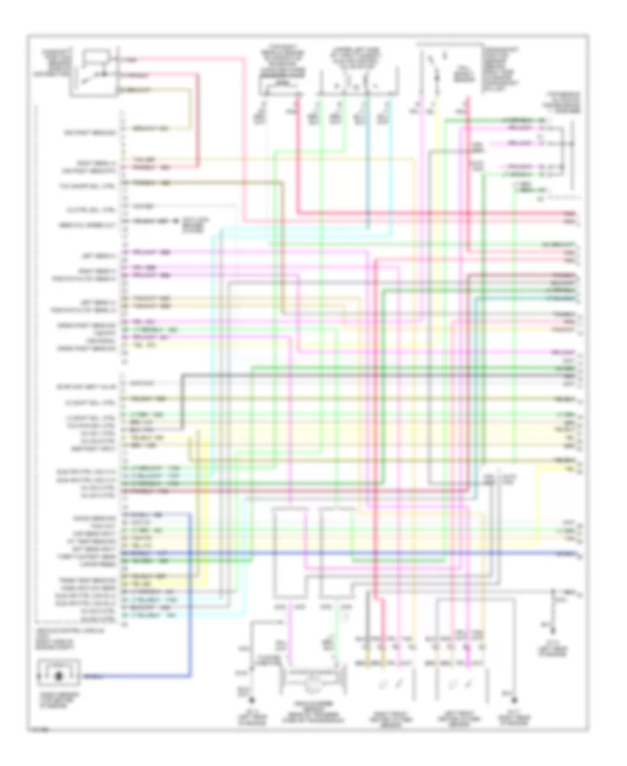 4.3L (VIN W), Электросхема системы управления двигателя (1 из 4) для GMC Envoy 1998