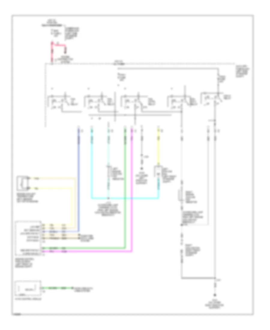 6.0L ВИН Дж, Электросхема системы охлаждения для GMC Sierra Hybrid 2013 1500