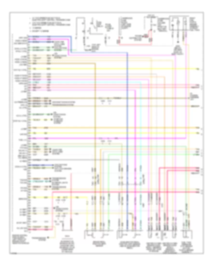 4.3L ВИН X, Электросхема системы управления двигателем (1 из 4) для GMC Sierra Hybrid 2013 1500