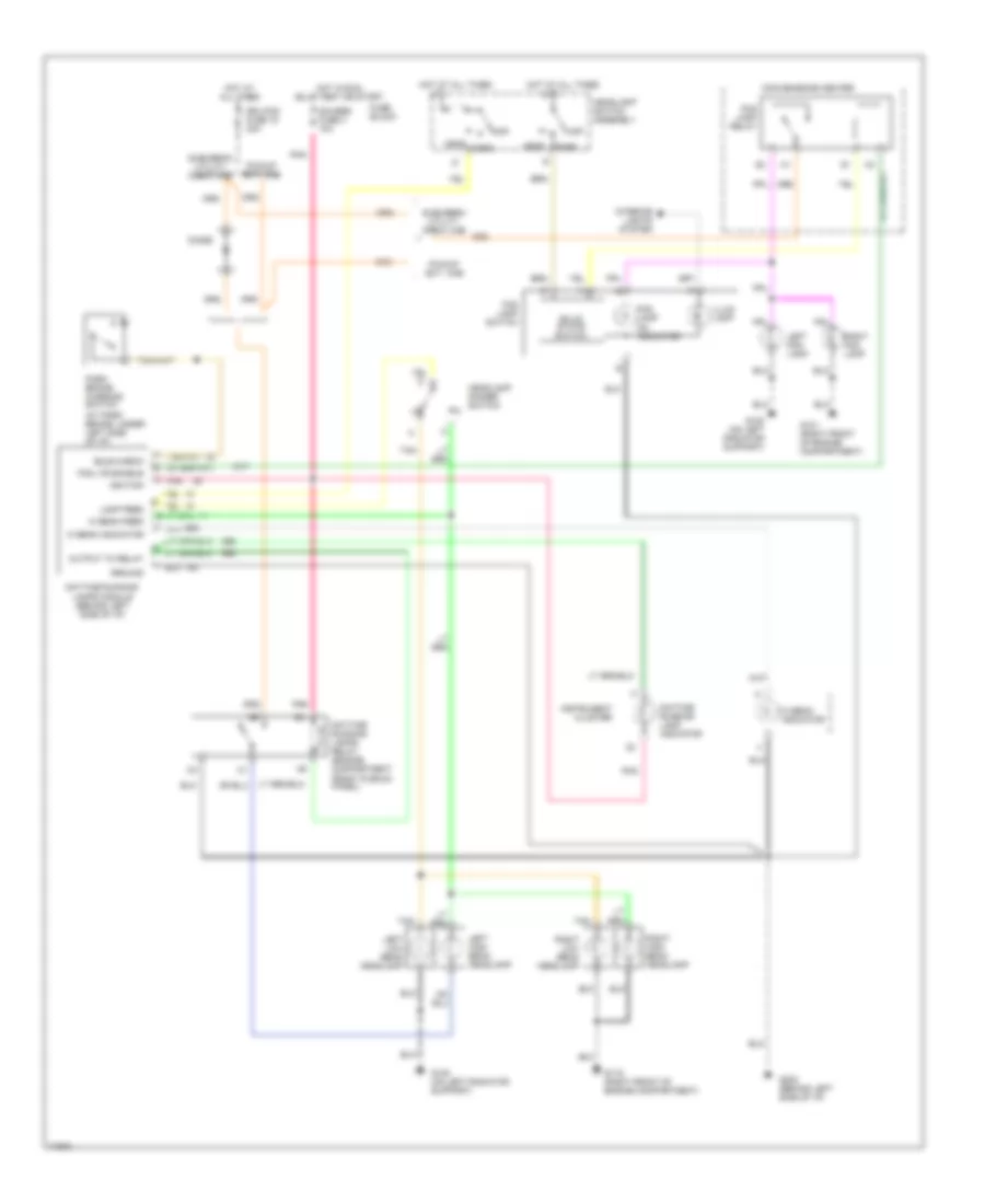 схема противотуманной фары, соединение С DRL для GMC Cab  amp; Chassis K3500 1995