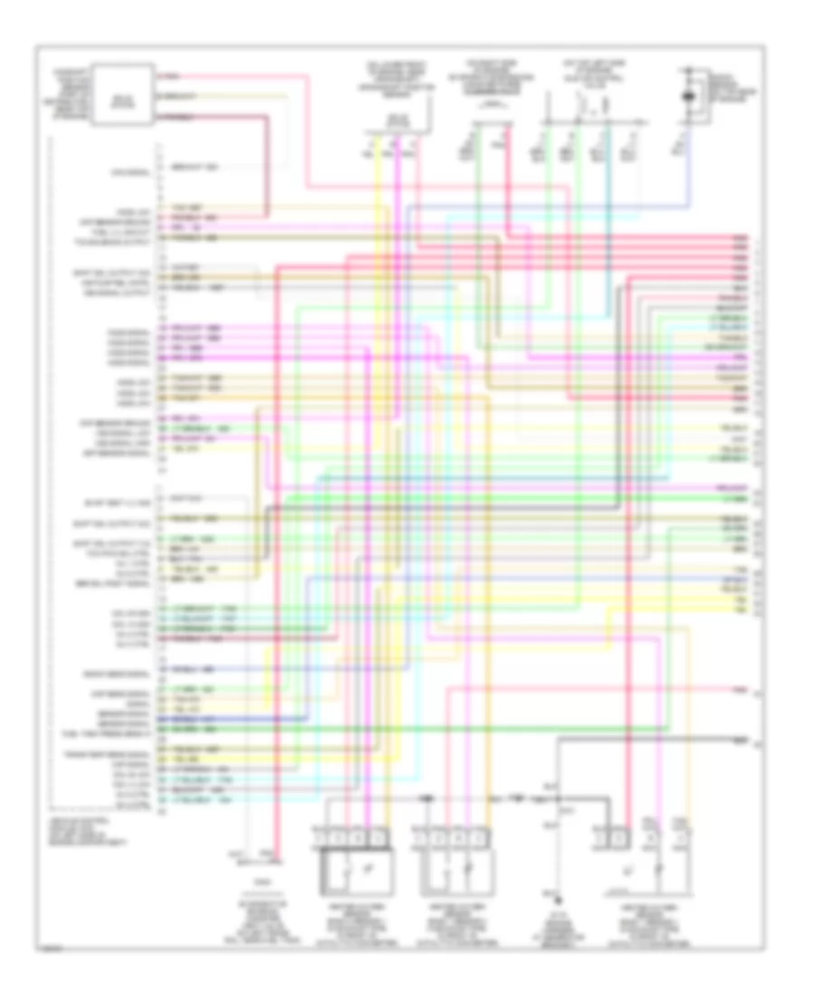 4.3L ВИН В, Электросхема системы управления двигателя (1 из 4) для GMC Savana G2000 1500