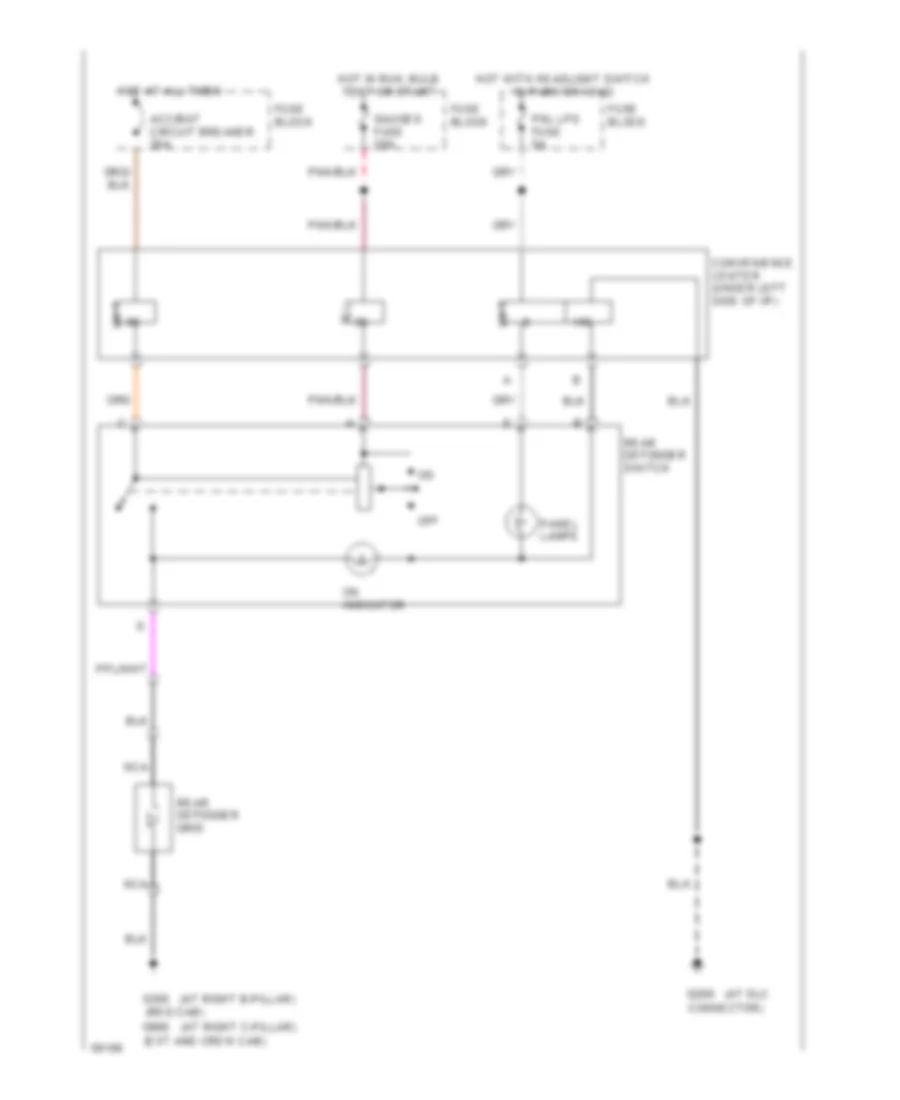 Электросхема подогрева стекол и зеркал для GMC Pickup C1994 3500