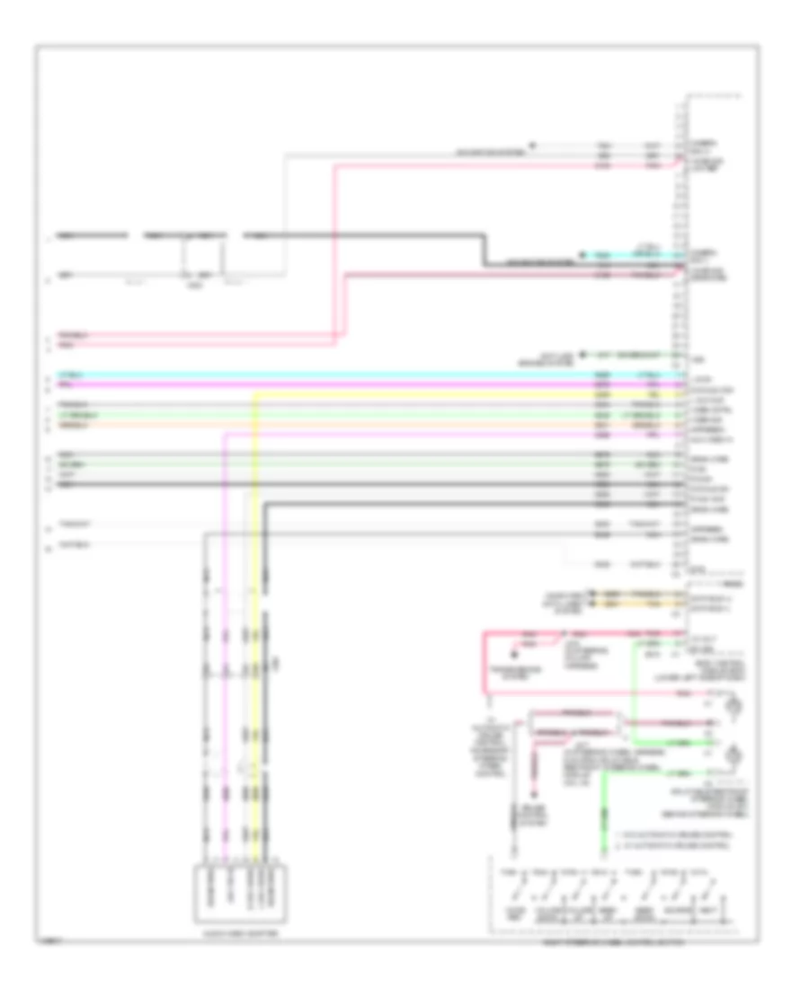 Navigation Wiring Diagram, withUYS & UQA, без Y91 (5 из 5) для GMC Sierra XFE 2013 1500