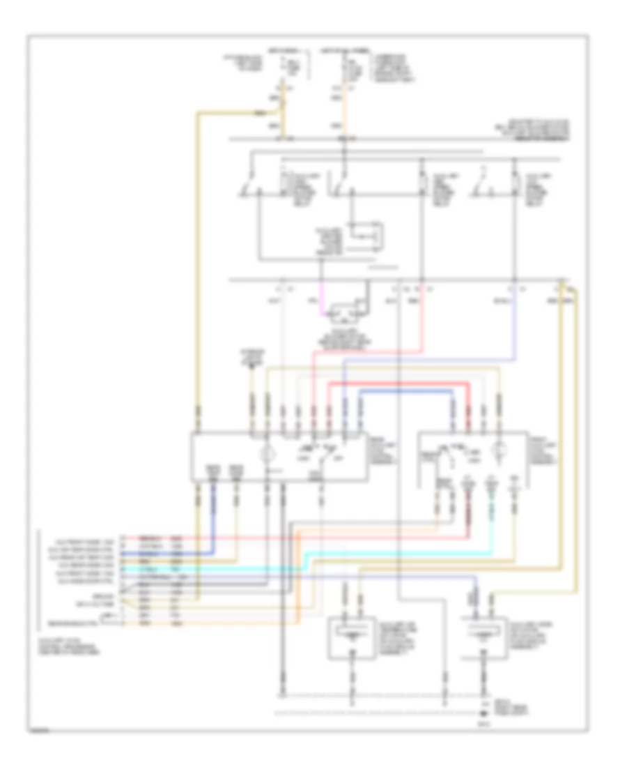 Manual A/C Wiring Diagram, Rear withHeat & A/C С Длинная Колесная база для GMC Yukon 2005