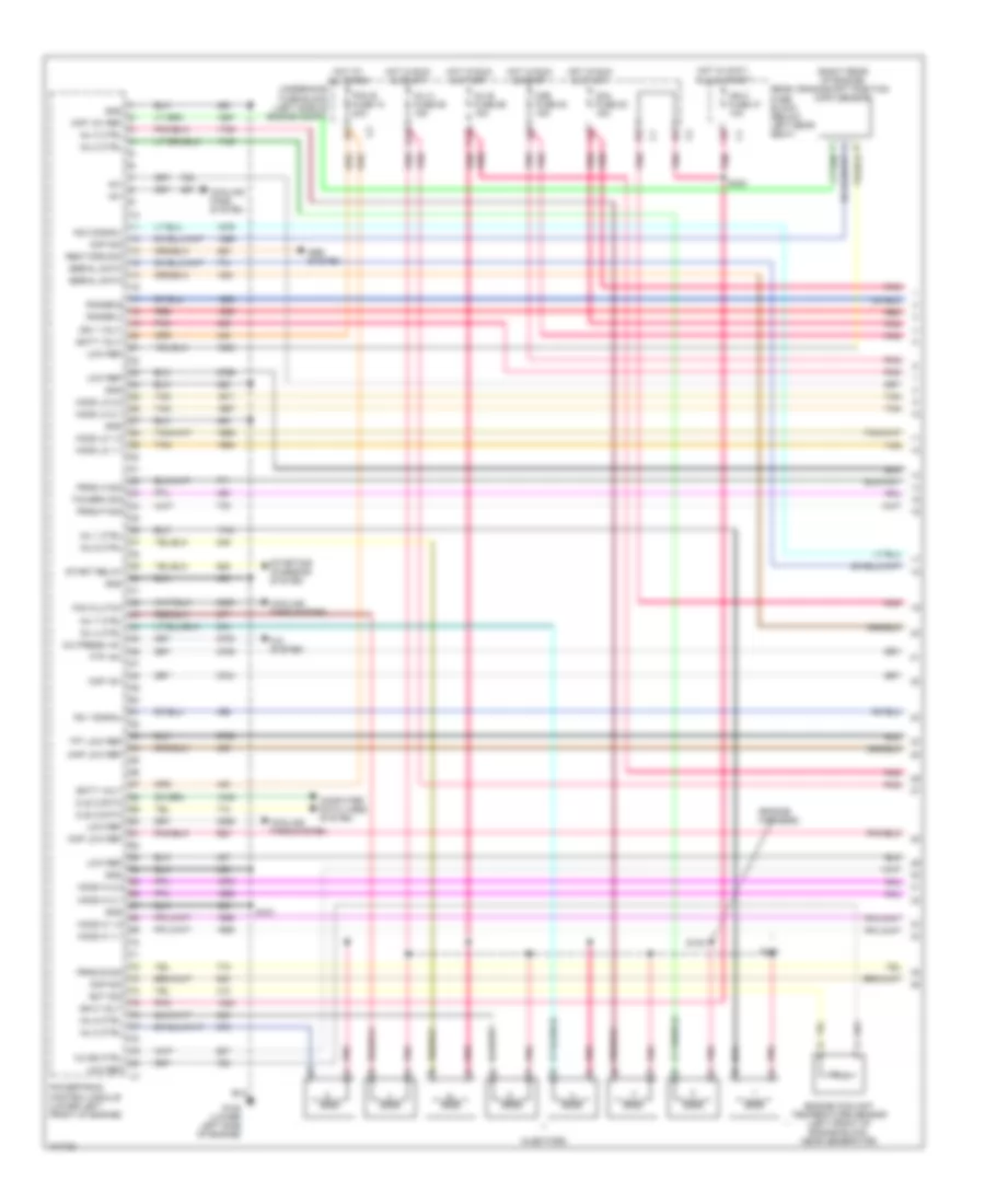5.3L ВИН П, Электросхема системы управления двигателем (1 из 5) для GMC Envoy XUV 2004