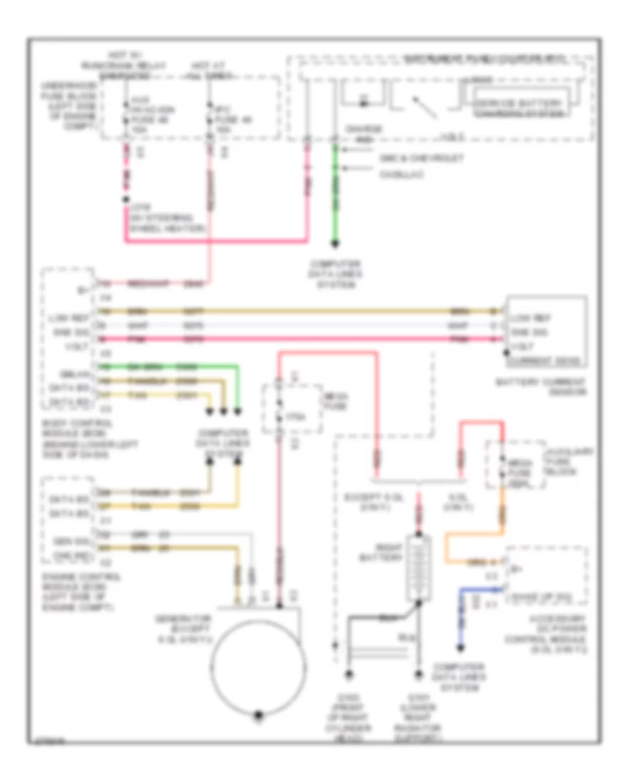 Электросхема Генератора для GMC Yukon Hybrid 2008