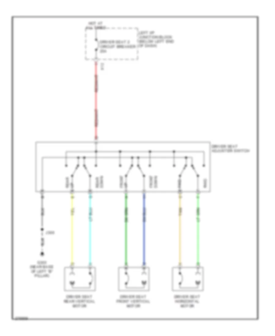 Электросхема привода водительского сиденья, гибрид для GMC Yukon Hybrid 2008