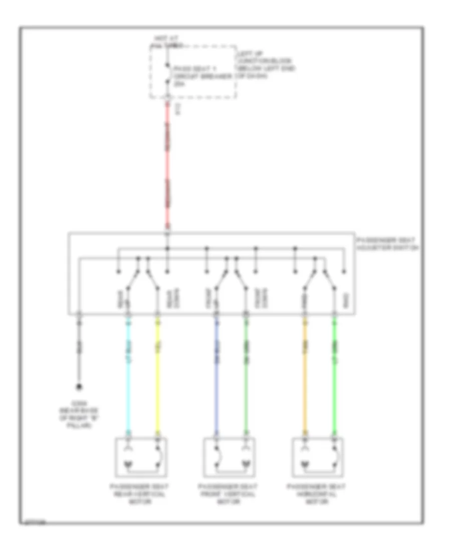 Электросхема привода пассажирского сиденья, гибрид С сиденье с электроприводом с 6 путями для GMC Yukon Hybrid 2008