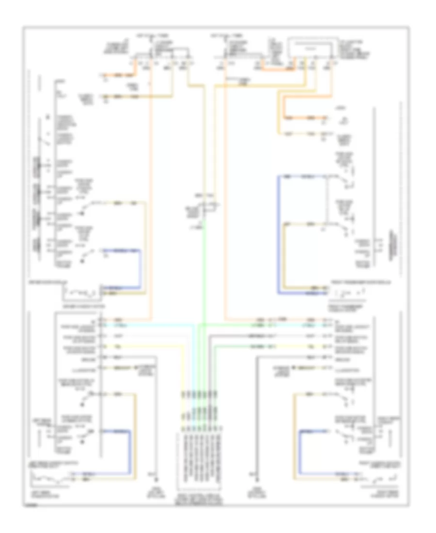 Электросхема стеклоподъемников для GMC Cab  amp; Chassis Sierra 3500 2006
