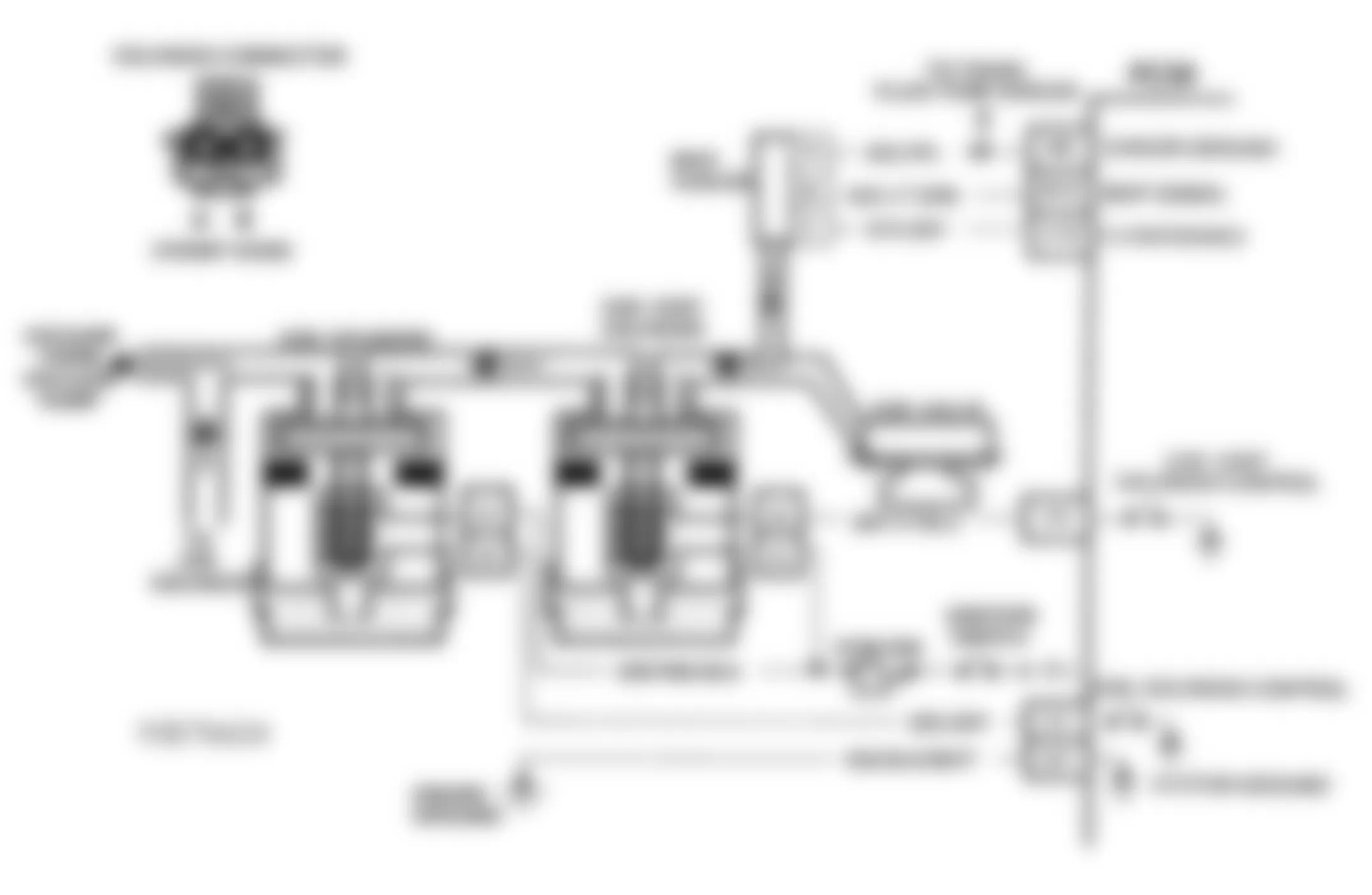 GMC Suburban C1500 1993 - Component Locations -  DTC 33, Schematic, MAP Sensor Signal Voltage Hi (A/T C & K Series)