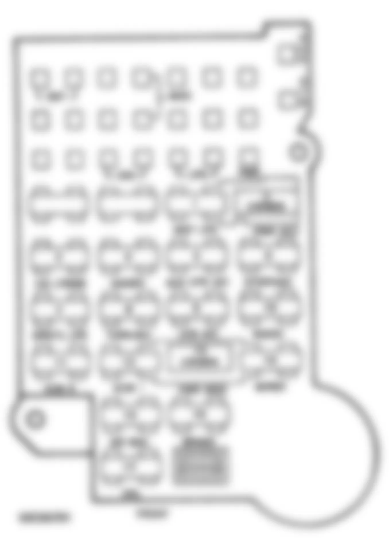 GMC Safari 1994 - Component Locations -  Fuse Panel Identification (1994-95)