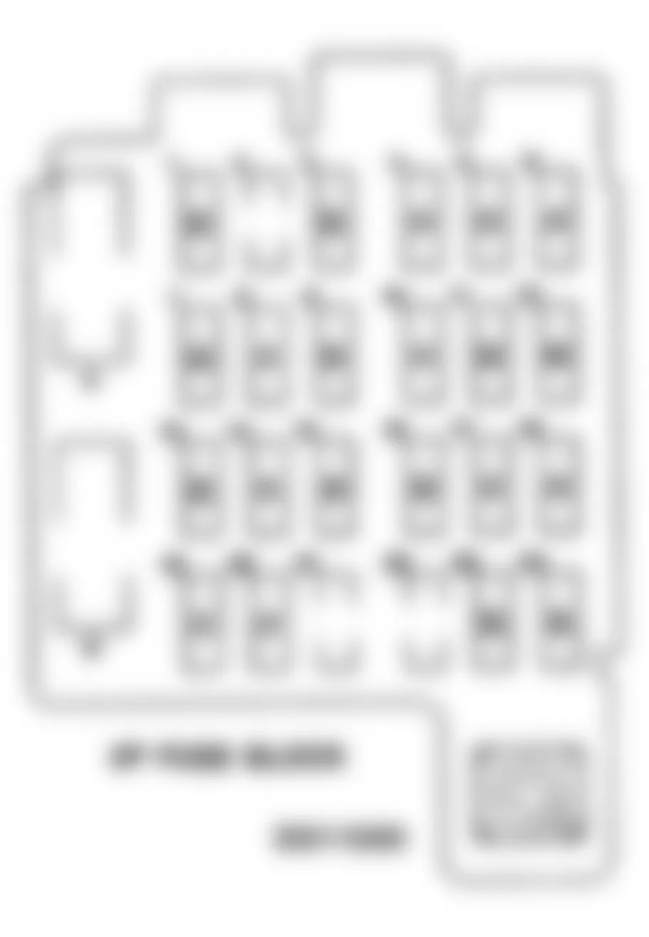 GMC Pickup C3500 1995 - Component Locations -  Instrument Fuse Block Identification