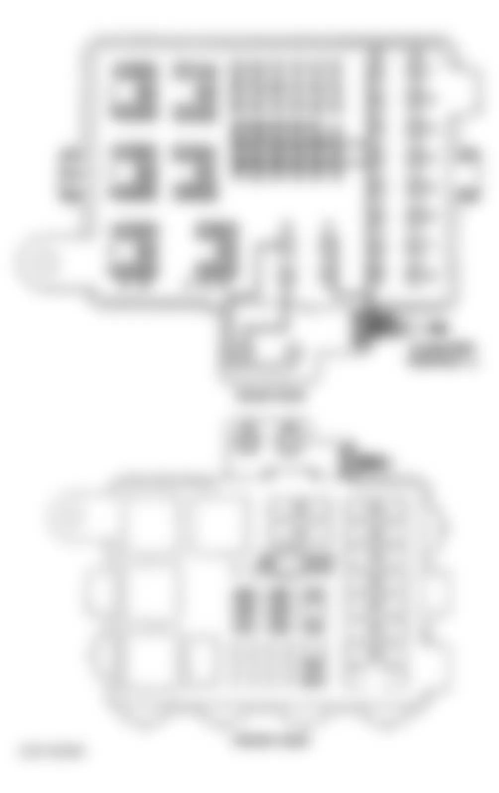 GMC Suburban K2500 1996 - Component Locations -  Underhood Fuse/Relay Center - Identifying Components (1 Of 2)