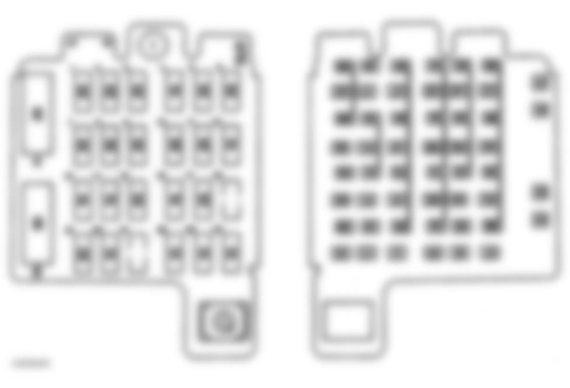 GMC Jimmy 1997 - Component Locations -  Fuse Block View