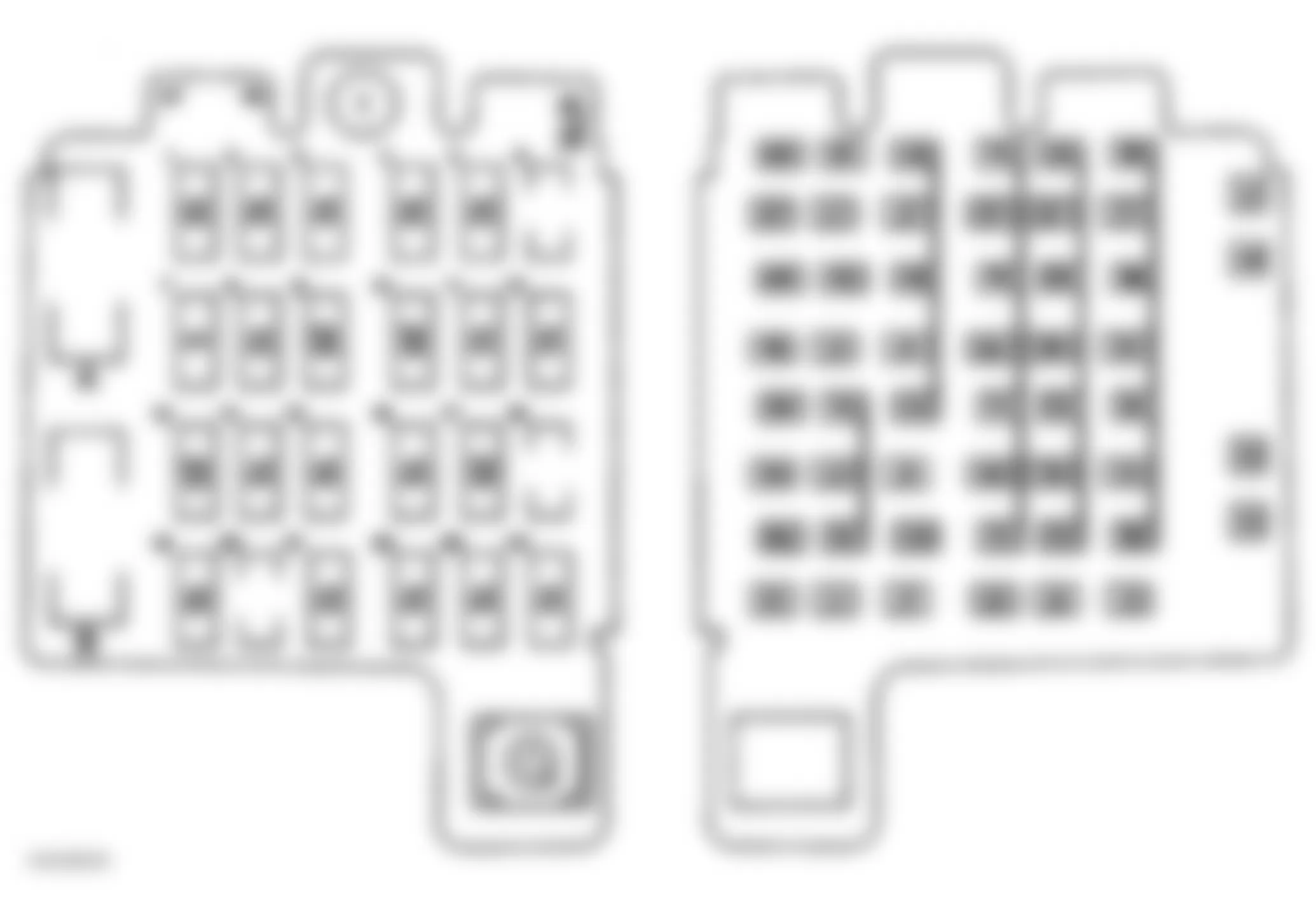GMC Sonoma 1998 - Component Locations -  Instrument Panel Fuse Block Details