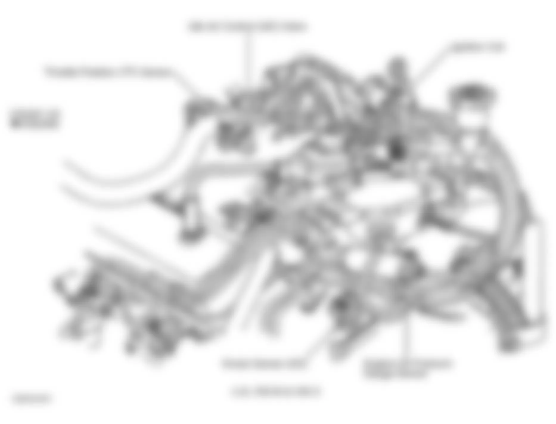 GMC Jimmy 1999 - Component Locations -  Top Rear Of Engine (4.3L VIN W & VIN X)