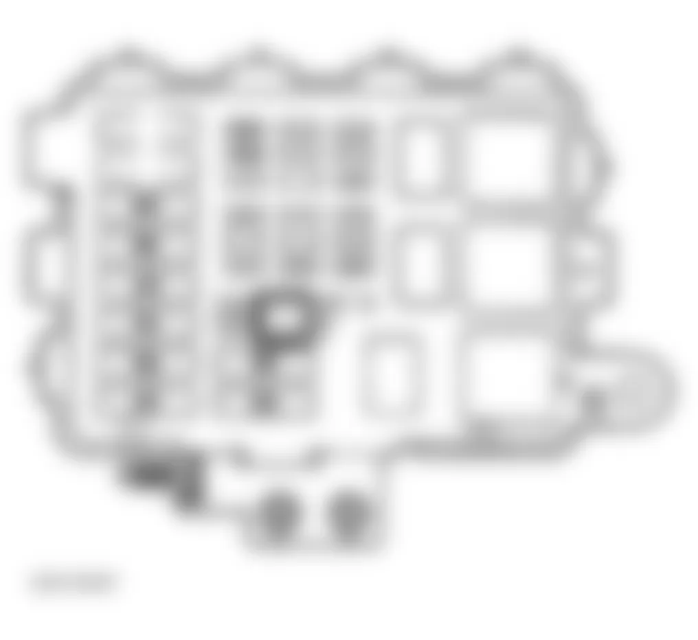 GMC Savana Special G3500 1999 - Component Locations -  Identifying Underhood Fuse/Relay Center Components