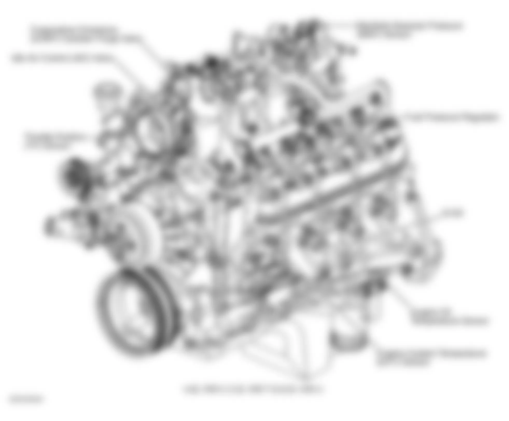 GMC Sierra 2500 1999 - Component Locations - Left Side Of Engine (4.8L VIN V, 5.3L VIN T & 6.0L VIN U)