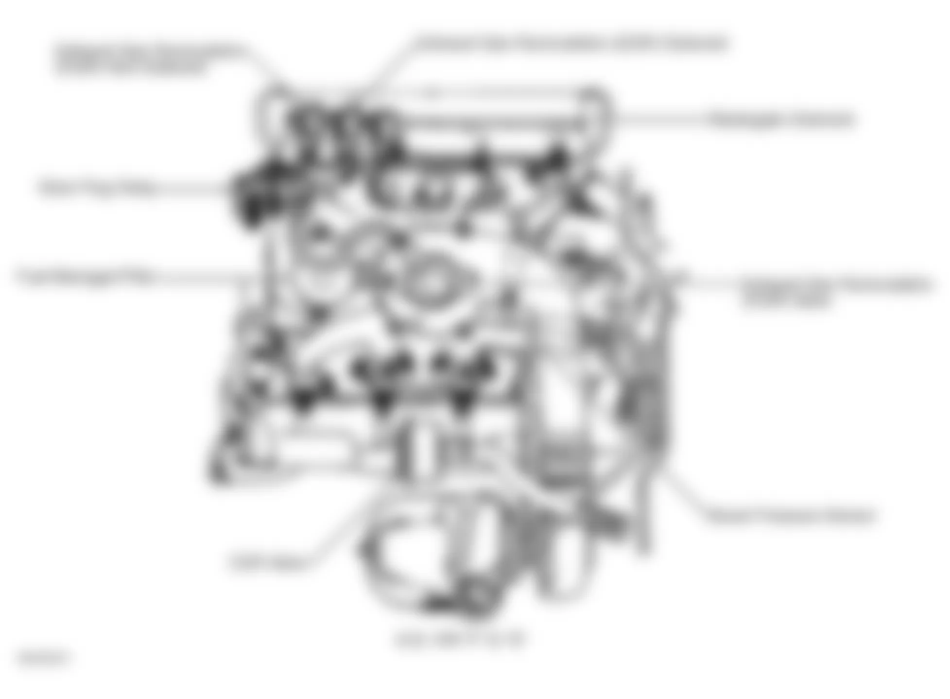 GMC Sierra 2500 1999 - Component Locations - Top Of Engine (6.5L VIN F & VIN S)
