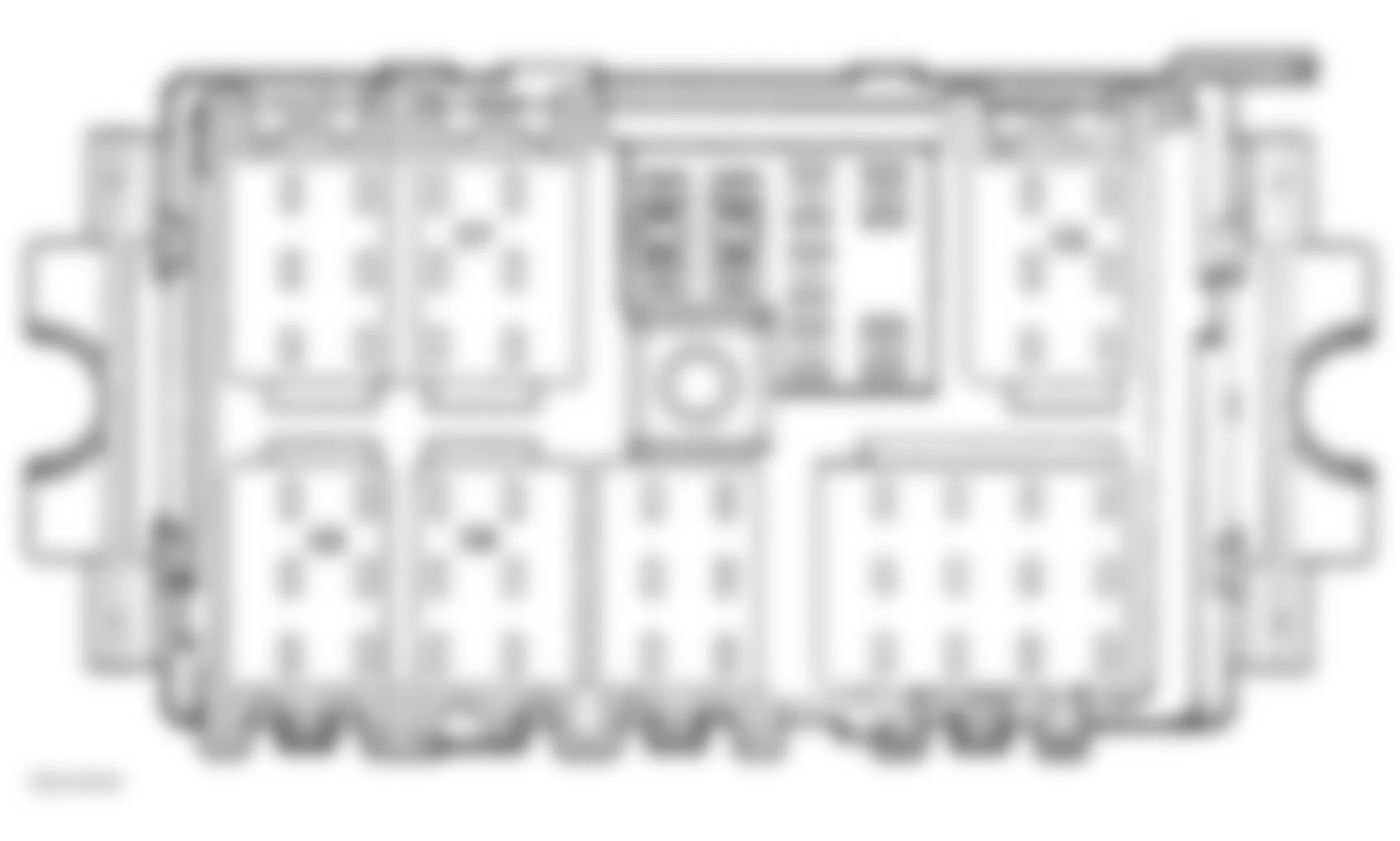 GMC Sierra 2500 1999 - Component Locations - Identifying Right Bussed Electrical Center Components