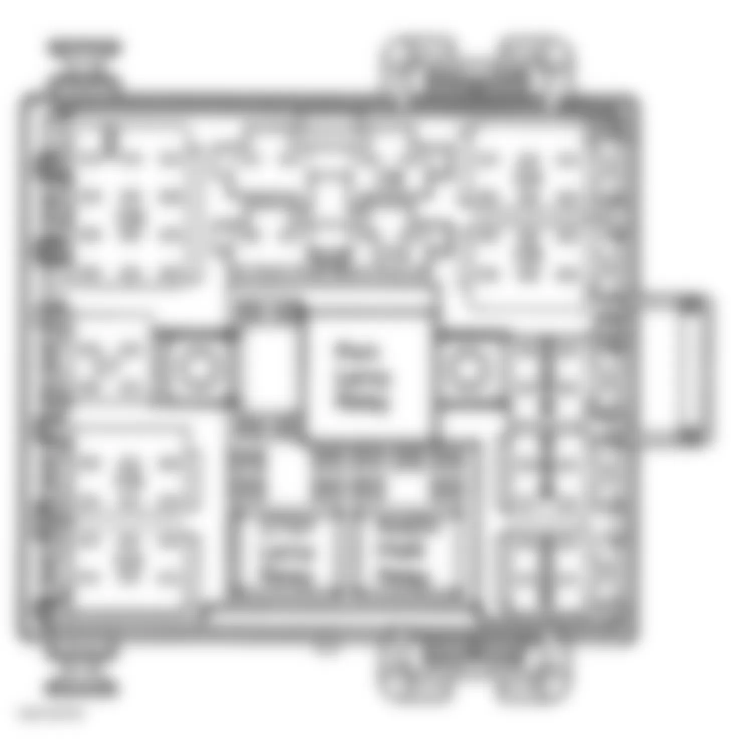 GMC Sierra 2500 1999 - Component Locations - Identifying Mid Bussed Electrical Center Components