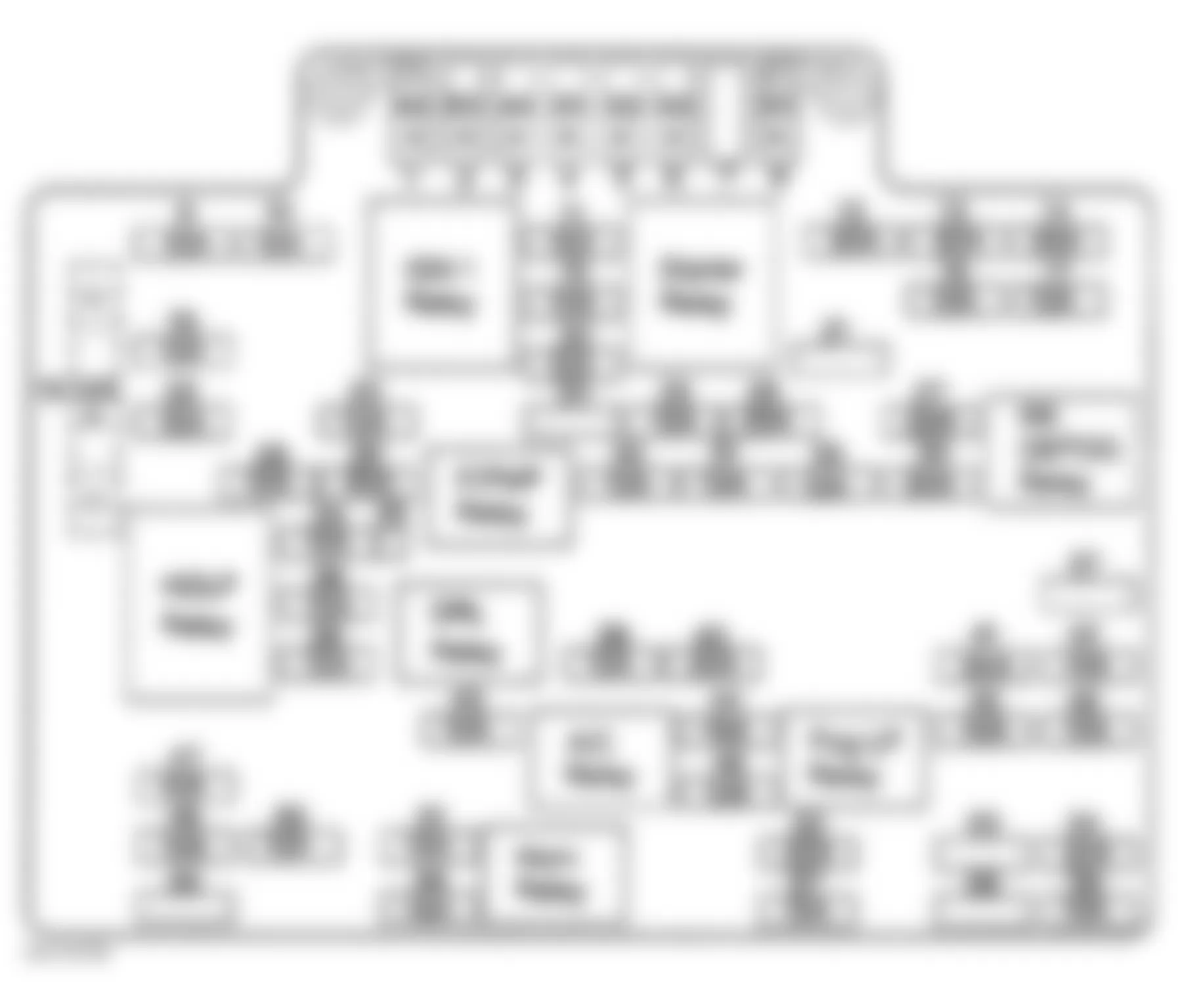 GMC Sierra 2500 1999 - Component Locations - Identifying Underhood Bussed Electrical Center Components