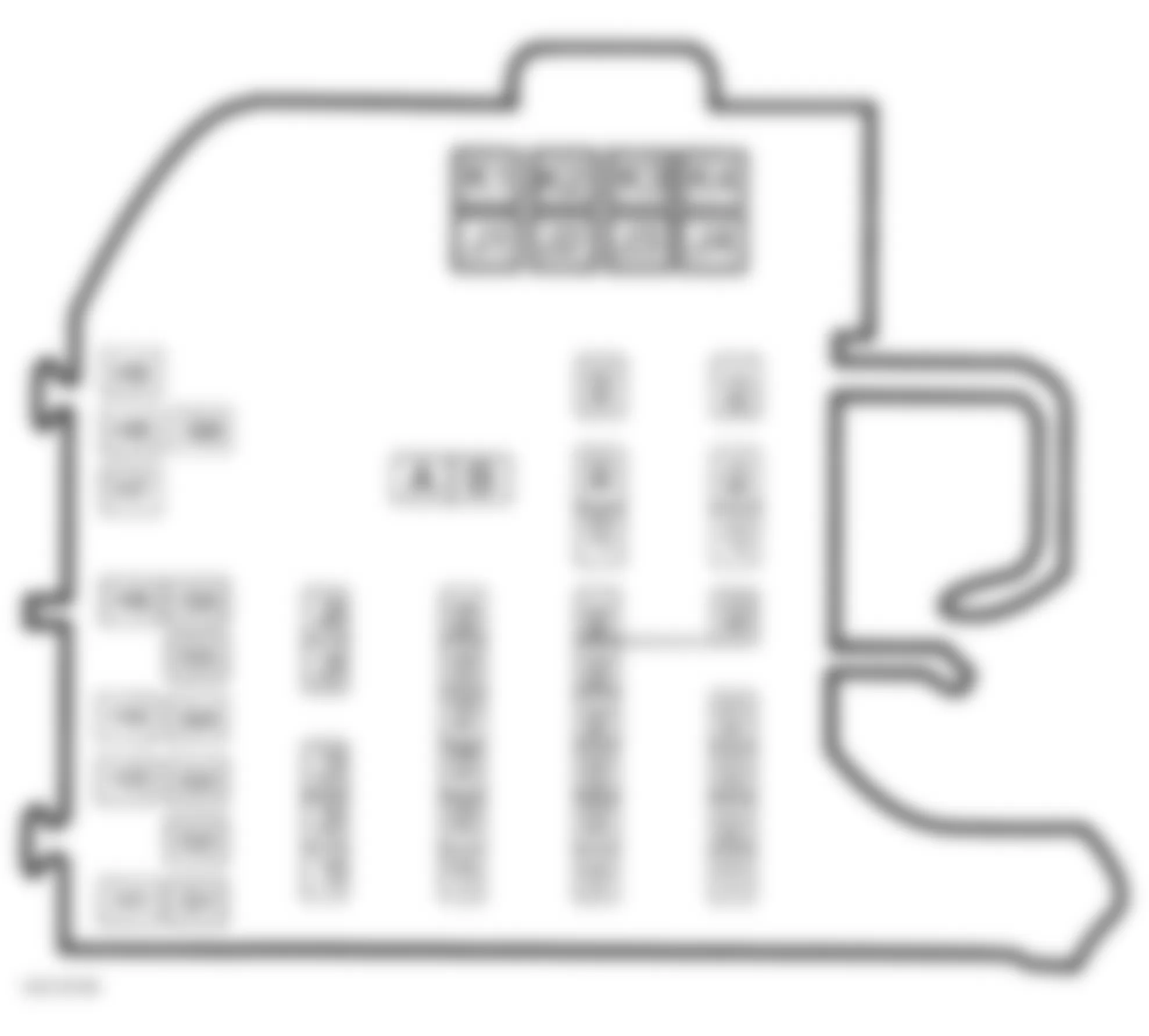 GMC Suburban C1500 1999 - Component Locations -  Identifying Convenience Center Connector Pins